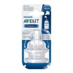 AVENT CLASSIC SILICONE TEAT PACK OF 2 6M+