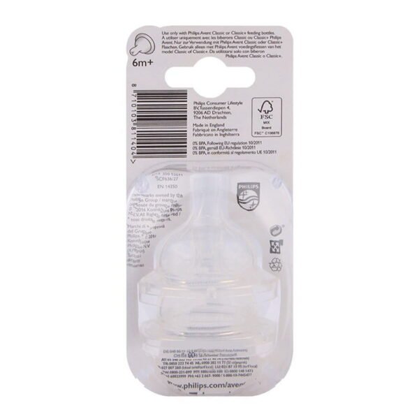 AVENT CLASSIC SILICONE TEAT PACK OF 2 6M+