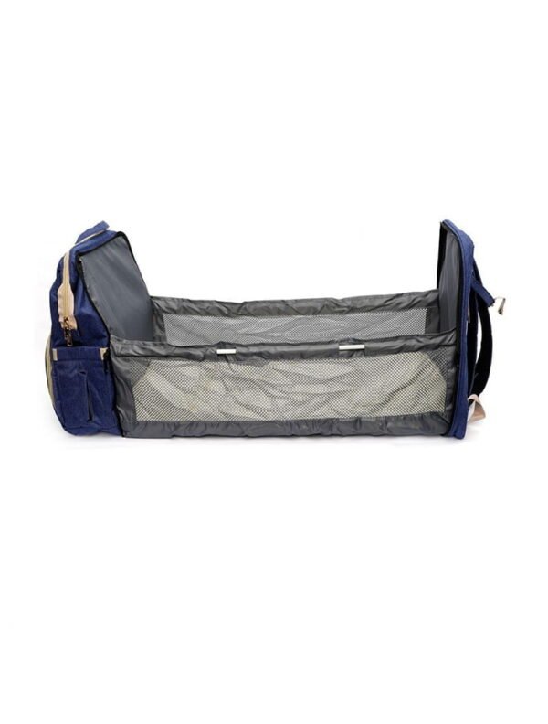 4in1 Multi-Purpose Baby Diapers Bag (Waterproof) With Portable Bed Blue