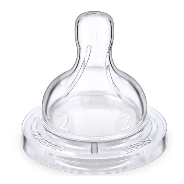 AVENT CLASSIC SILICONE TEAT PACK OF 2 (1M+)