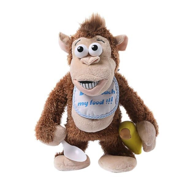 Cute Walking and Hand Moving Monkey Stuffed Toy With Music for Kids - 13 Inch (Cries when you take his Banana Away)