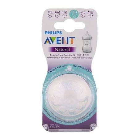 Avent Natural Teat Pack Of 2 (0M+)