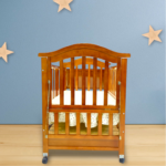 Wooden Cot Brown With Drawers And Organizer (Dark Brown)
