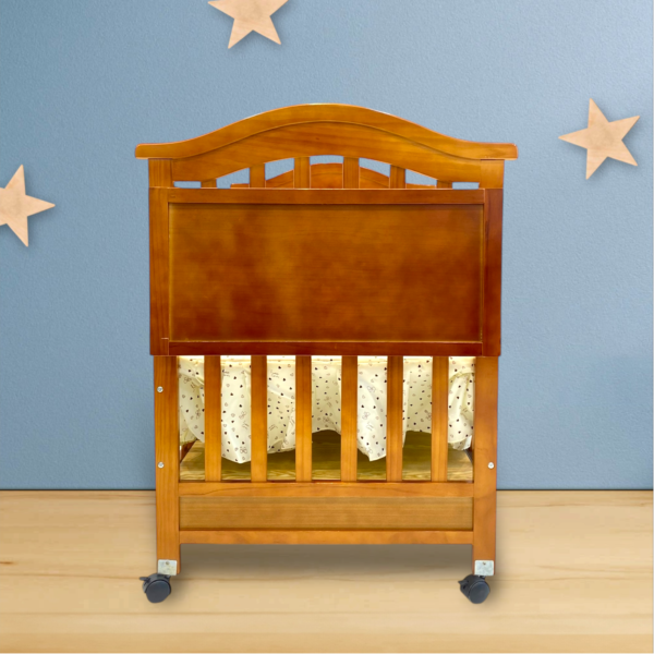 Wooden Cot Brown With Drawers And Organizer (Dark Brown)
