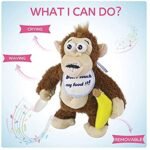 Cute Walking and Hand Moving Monkey Stuffed Toy With Music for Kids - 13 Inch (Cries when you take his Banana Away)