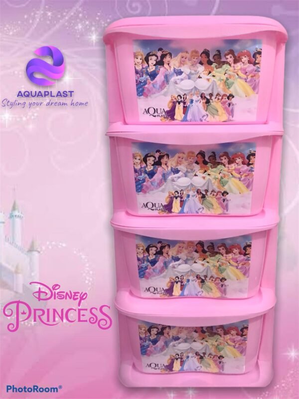 AQUAPLAST 4 LAYER STORAGE BOX STORAGE DECORATED PRINTED DRAWER CABINENT