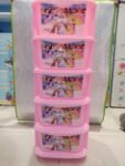 AQUAPLAST 5 LAYER STORAGE BOX STORAGE DECORATED PRINTED DRAWER CABINET