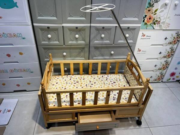 SMALL WOODEN COT (DIYAR COLOR)