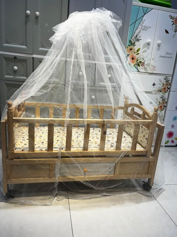SMALL WOODEN COT (DIYAR COLOR)