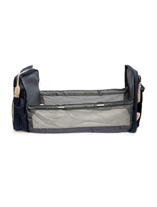 4in1 Multi-Purpose Baby Diapers Bag (Waterproof) With Portable Bed Navy Blue