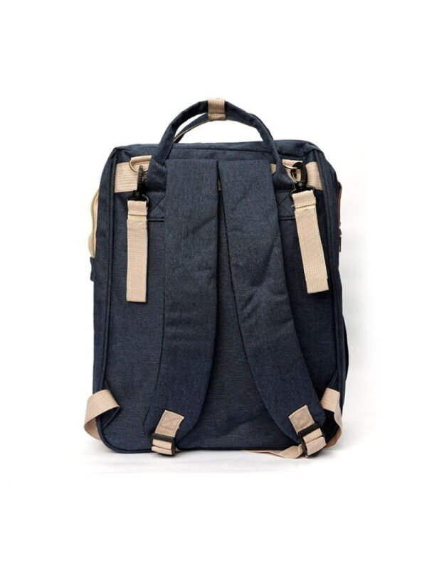 4in1 Multi-Purpose Baby Diapers Bag (Waterproof) With Portable Bed Navy Blue