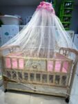 WOODEN COT 3 IN 1 (DIYAR COLOR )