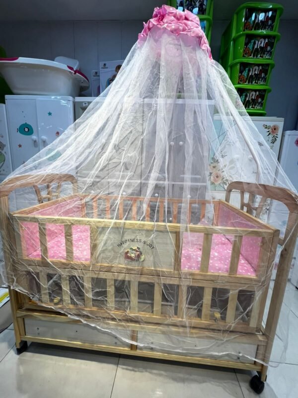 WOODEN COT 3 IN 1 (DIYAR COLOR )