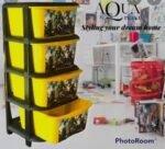 AQUAPLAST 4 LAYER STORAGE BOX STORAGE DECORATED PRINTED DRAWER CABINENT