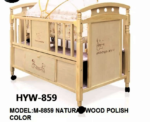 WOODRN COT WITH CURVEY