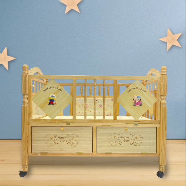 Baby Printed Wooden Cot 587-1