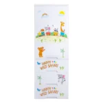 HAPPY WILD SAFARI WARDROBE HANGING WITH 4 DRAWER JUMBO 7 LAYER