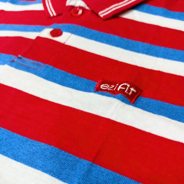Ezifit Red High Quality Polo T-Shirt For Boys Strips Deisgn