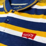 Ezifit Yellow High Quality Polo T-Shirt For Boys Strips Deisgn