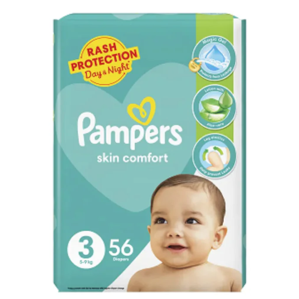 Pampers Mega Pack Baby Dry Diapers Size 3 (56 Count)