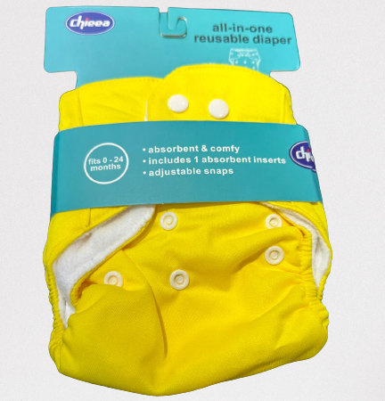 Baby Reusable Diapers Yellow ( 0 to 24 Months)
