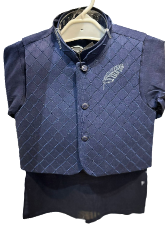 Boys Two Piece Shalwar Kameez (Navy Blue)