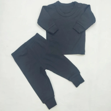 Baby Club Thermal Round Neck & Pajama Black