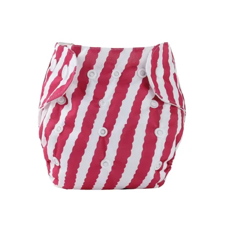 Baby Reusable Diapers Red ( 0 to 24 Months)