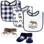 Hudson Baby Bibset With Socks 5 Piece