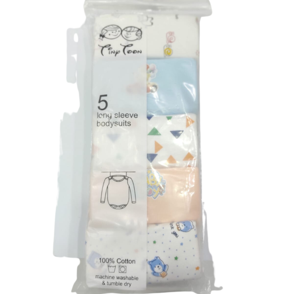 Imported Long Sleeve Bodysuits 5 Piece