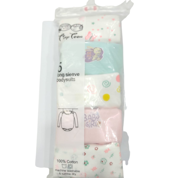 Imported Long Sleeve Bodysuits 5 Piece