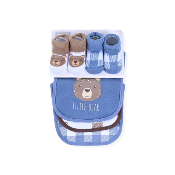 Hudson Baby Bibset With Socks 5 Piece