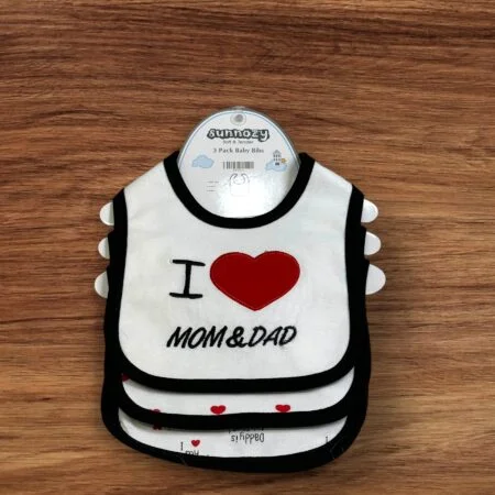 Sunnozy 3 Pack Baby Bibs