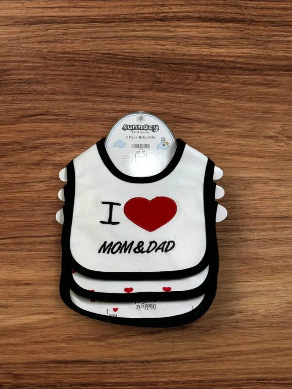 Sunnozy 3 Pack Baby Bibs