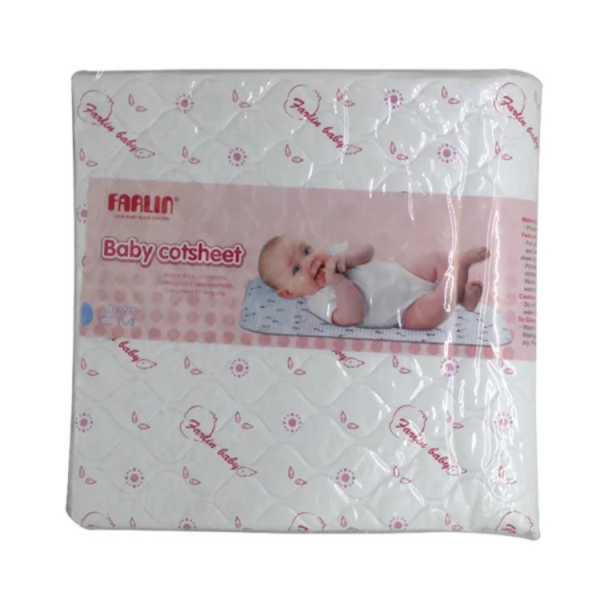 Farlin New Born Baby Cot Sheet Waterproof Bed Sheet 90 x 60 cm
