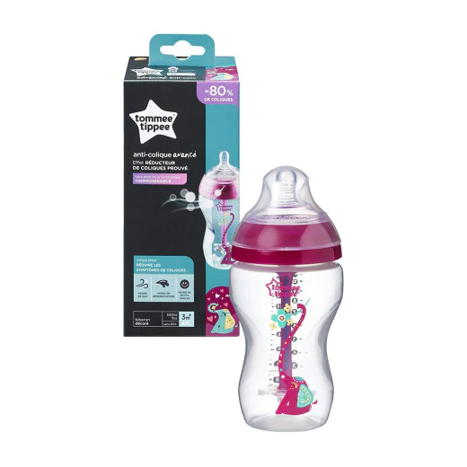 Tommee Tippee Advanced Anti Colic Decorated Bottle, 340 ml, Girl