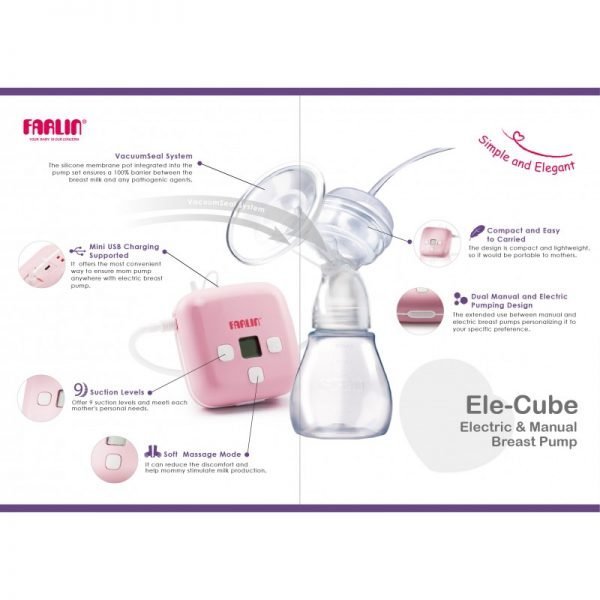 Farlin Ele-Cube Manual & Electric Breast Pump