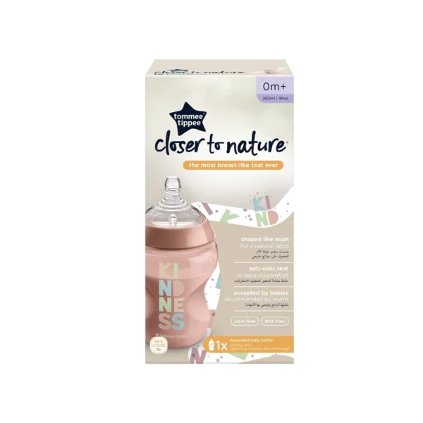 Tommee Tippee Closer To Nature Feeding Bottle, 260ml X 1 Girl