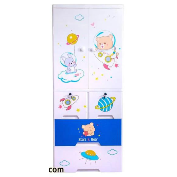 HAPPY STAR BEAR WARDROBE HANGING WITH 3 DRAWER