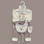 Disney Newborn Baby Starter Set 7pcs (White and Dark Grey)