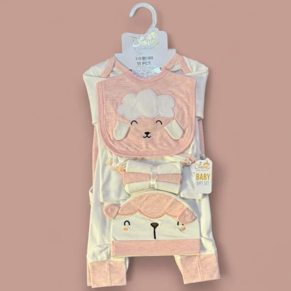 Disney Newborn Baby Starter Set 11pcs (Light Gray and Pink)