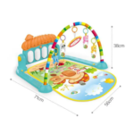 Huanger- 3 in 1 Newborn Baby Play Gym Piano Fitness Rack Mat