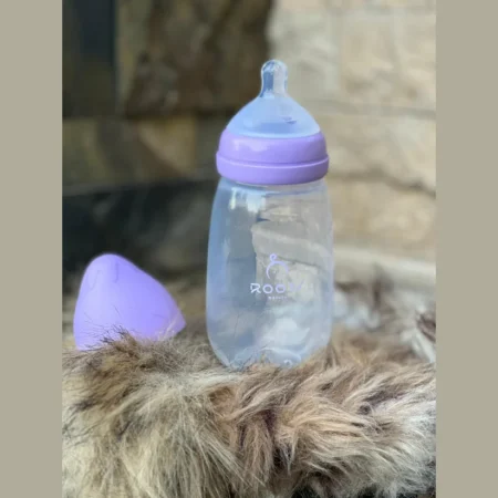 Roots Purple Wide-Neck Baby Bottle 310ML Large Size Nipple