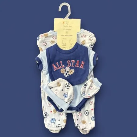 Little Duck Newborn Baby Starter Set 5pcs 0-3M (Blue)
