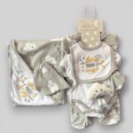 Little Duck Newborn Baby Starter Set 7pcs (White and Grey)