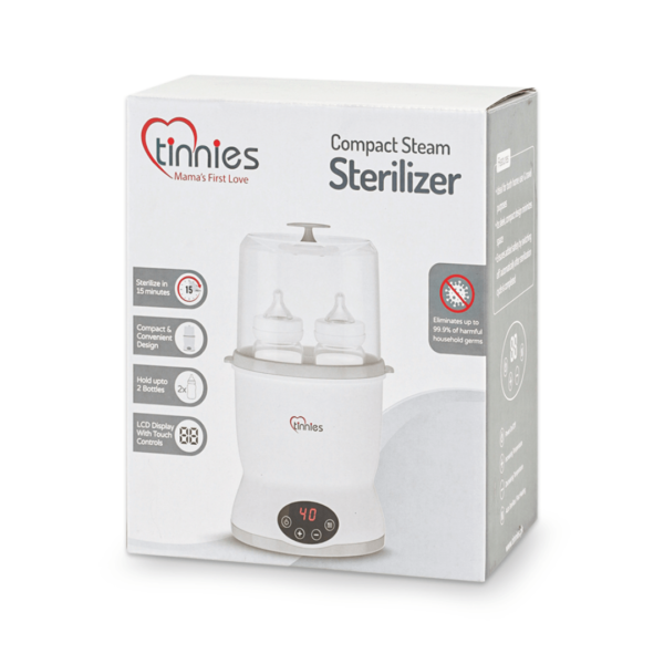 Tinnies Steam Sterilizer & Warmer 2 Bottles