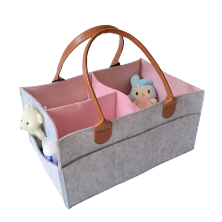 Fashion Grey Polyester Cover Heine Nappy Baby Love Disposable Bag