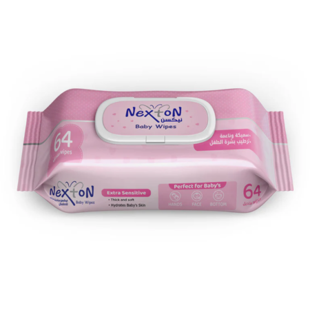 Nexton New Improved Baby Wipes Extra Sensitive 64 pcs pack