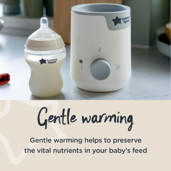 Tommee Tippee Easiwarm Bottle Warmer, Automatic Timer, One-Dial Operation, White