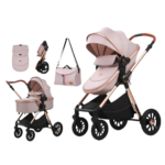 Kidilo Modern 3 in 1 Two Way Travel system Bassinet, Stroller and Carry cot HD-2